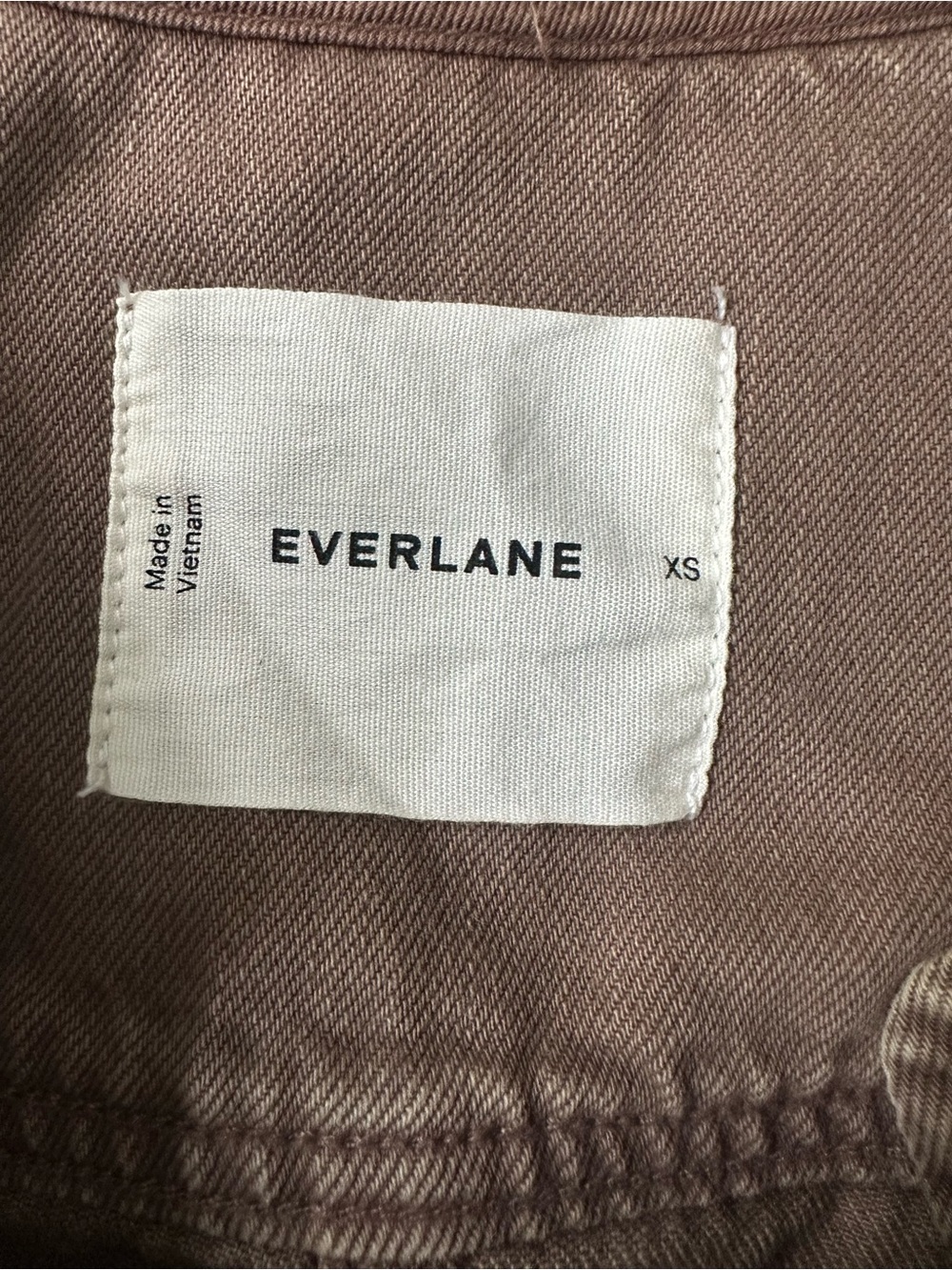 Everlane the long denim barrel jacket garment dyed chocolate size extra small - Picture 5 of 5
